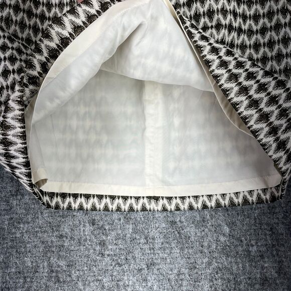 Loft Outlet Skirt Womens 0 Black White Short‎ Cotton Polyester Zip Closure - Picture 3 of 8